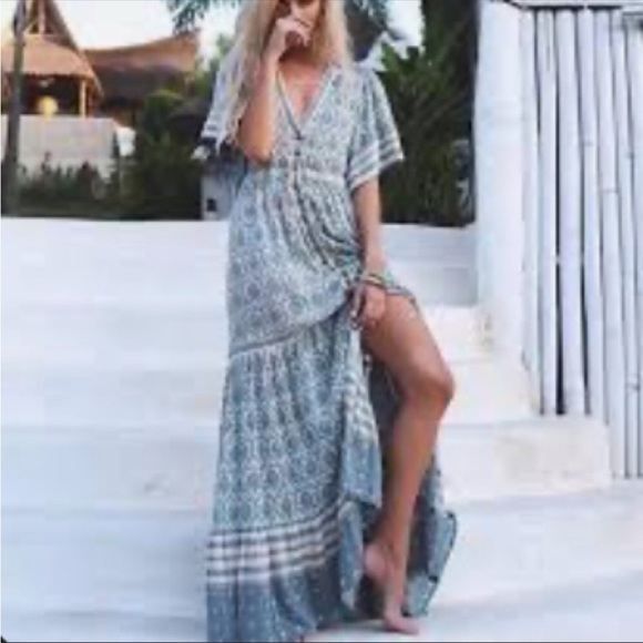 NEW! 5 STAR Boho Gypsy Button down Maxi Dress - Picture 3 of 6